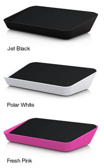 Available in Jet Black, Polar White and Fresh Pink